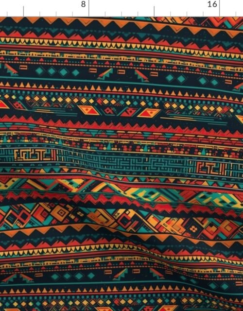 Small Bright Multicolored Geometric Aztec Pattern Fabric Small Bright Multicolored Geometric Aztec Pattern Fabric