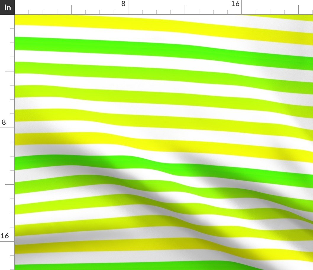 Small Bright Yellow and Green Ombré Shade Cabana Stripes Fabric Small Bright Yellow and Green Ombré Shade Cabana Stripes Fabric