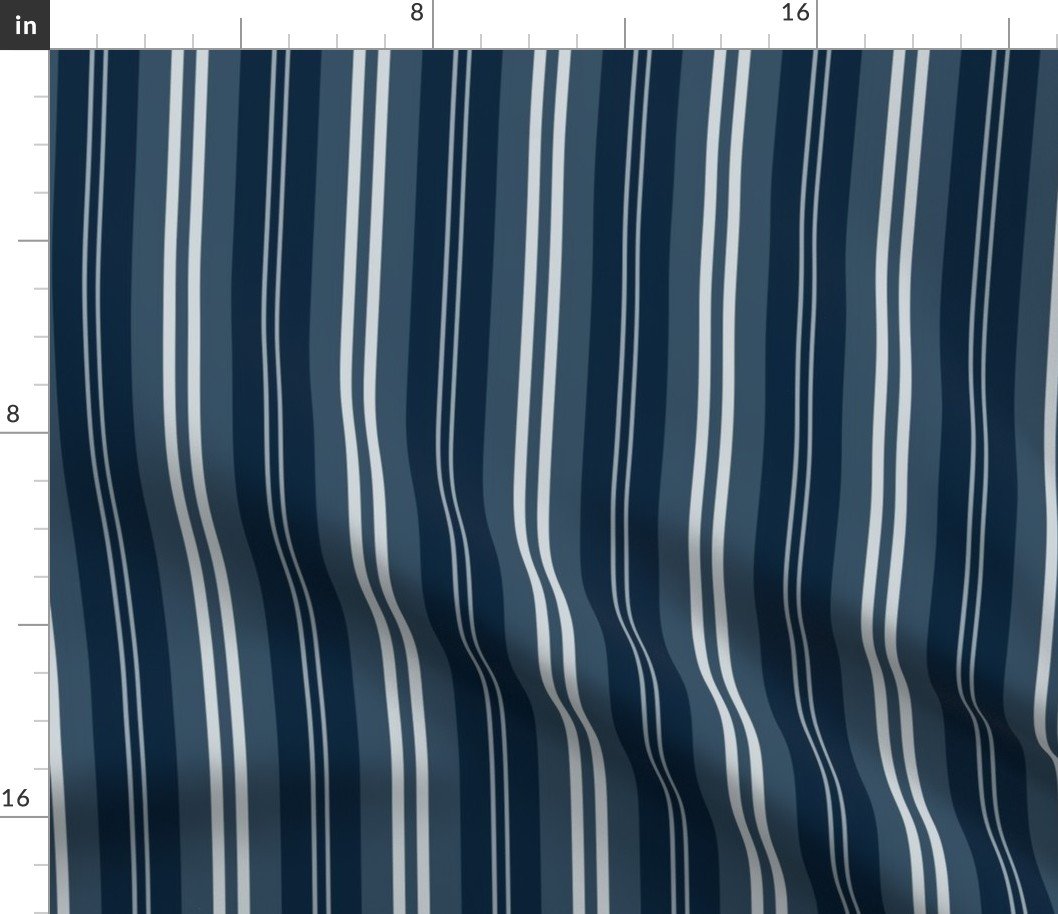 Small Christmas Blue Shaded Pin Stripe Fabric Small Christmas Blue Shaded Pin Stripe Fabric