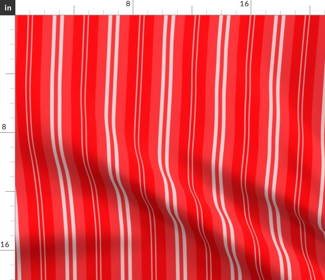 Small Christmas Red Shaded Pin Stripe Fabric Small Christmas Red Shaded Pin Stripe Fabric