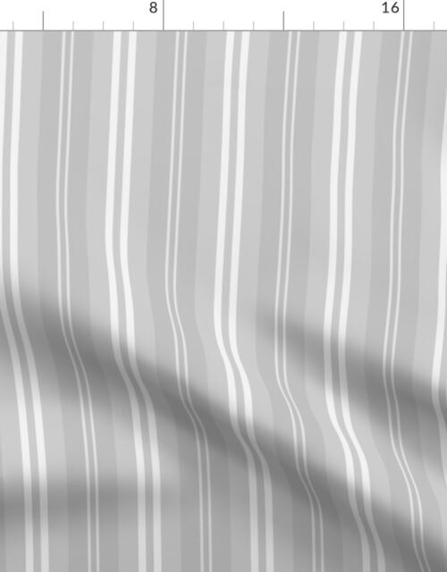 Small Christmas Silver Shaded Pin Stripe Fabric
