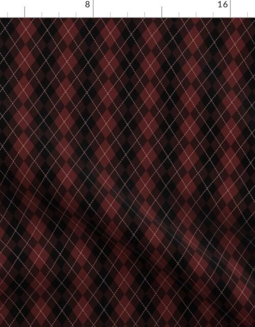 Small Dark Chocolate Argyle Diamond Check Fabric