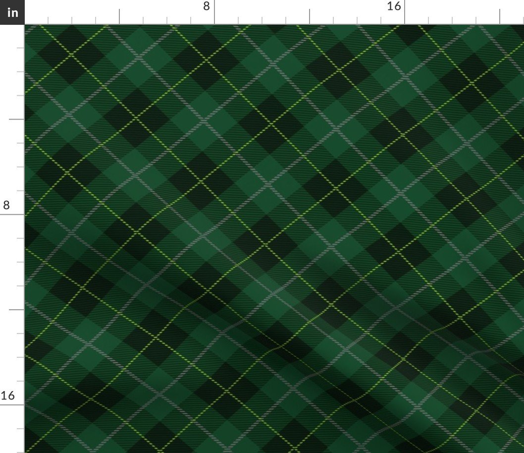 Small Dark Green with Yellow Line Seasonal Christmas Tartan Check Plaid Fabric Small Dark Green with Yellow Line Seasonal Christmas Tartan Check Plaid Fabric