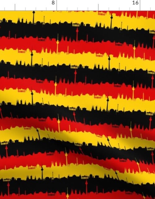 Small Dresden Germany Skyline Fabric