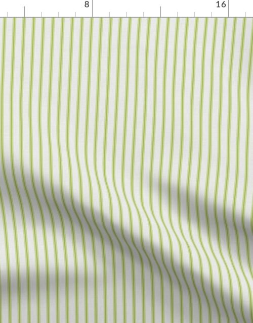 Small Fresh Green on Off-White French Provincial Mattress Ticking Fabric