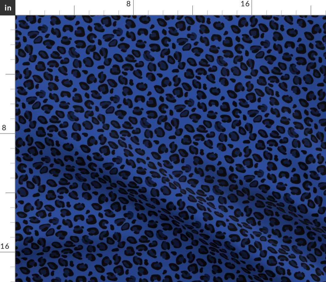 Small Leopard Moody Blues Spots Fabric Small Leopard Moody Blues Spots Fabric