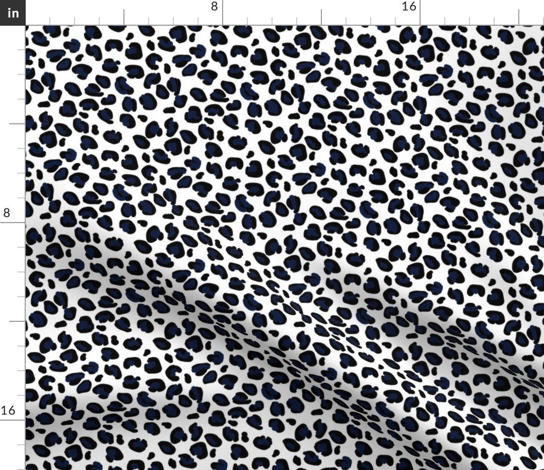 Small Leopard Moody Blues Spots on Broken White Fabric Small Leopard Moody Blues Spots on Broken White Fabric