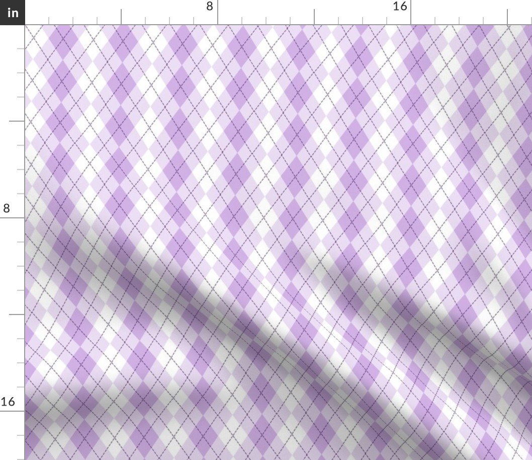 Small Light Violet Argyle Diamond Check Fabric Small Light Violet Argyle Diamond Check Fabric