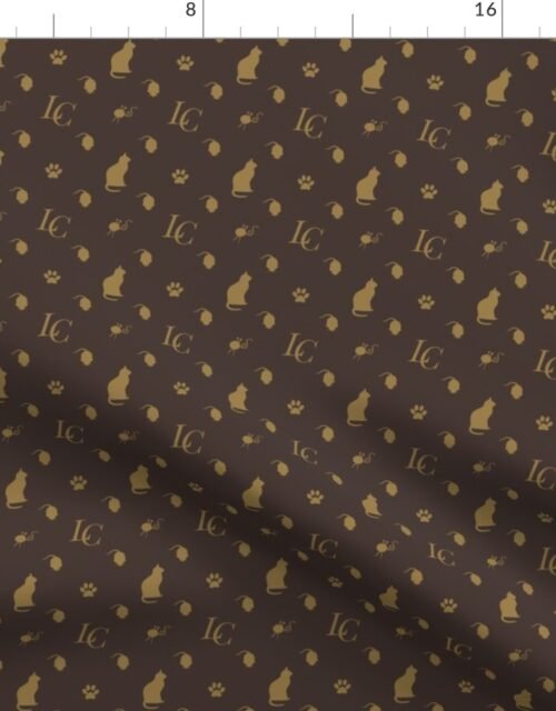 Small Louis Cat Fluff Luxury Cat Pattern Fabric