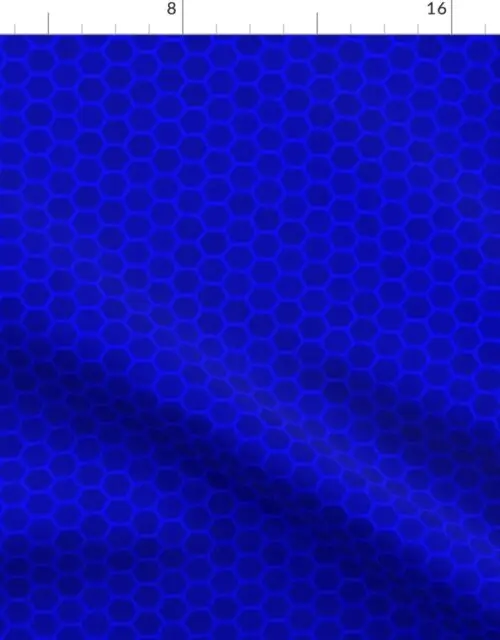 Small Navy Blue Honeycomb Bee Hive Hexagonal Design Fabric