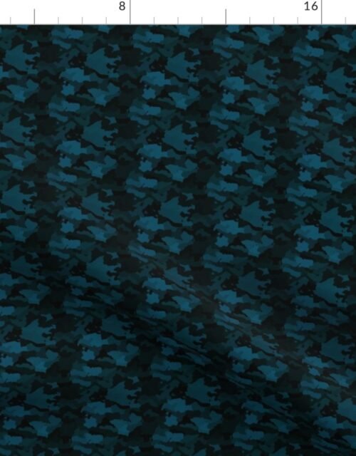 Small Navy Blue Naval Marine Camo Camouflage Pattern Fabric
