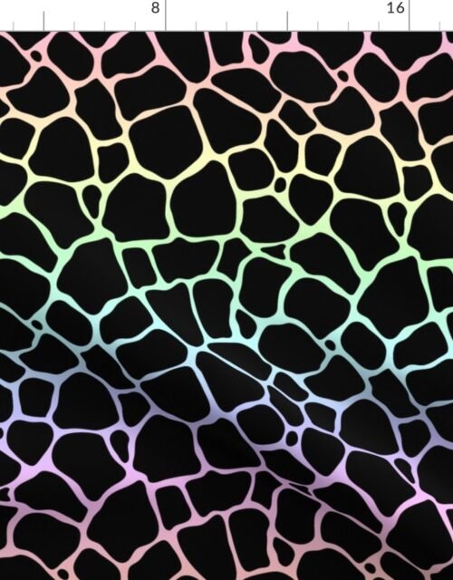 Small Pastel Rainbow Giraffe Hide Animal Print Fabric