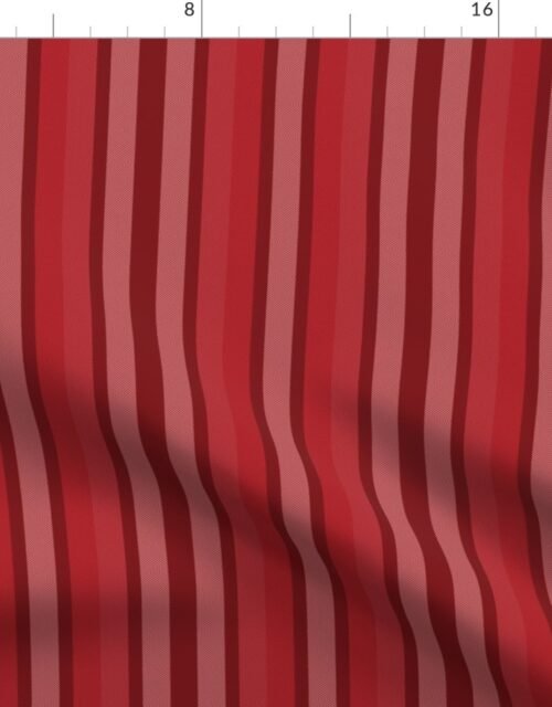 Small Poppy Red Shades Modern Interior Design Stripe Fabric