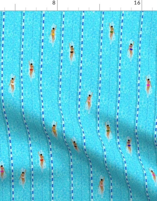 Small Swimming Pool Vertical Lane Laps Adult Swim Fabric