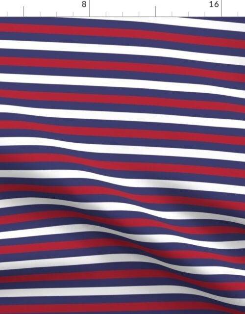 Small USA Flag Alternating Blue with Red and White Stripes Fabric