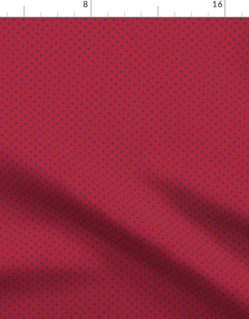 Small USA Flag Blue Stars on Red Fabric