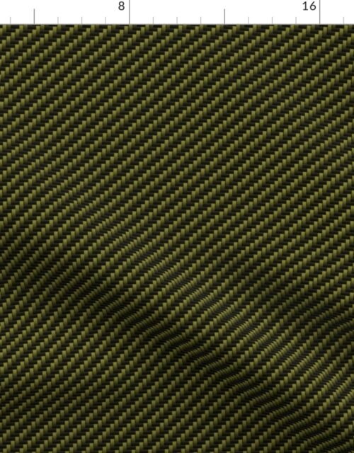 Small Yellow and Black Carbon Fiber Diagonal Fabric