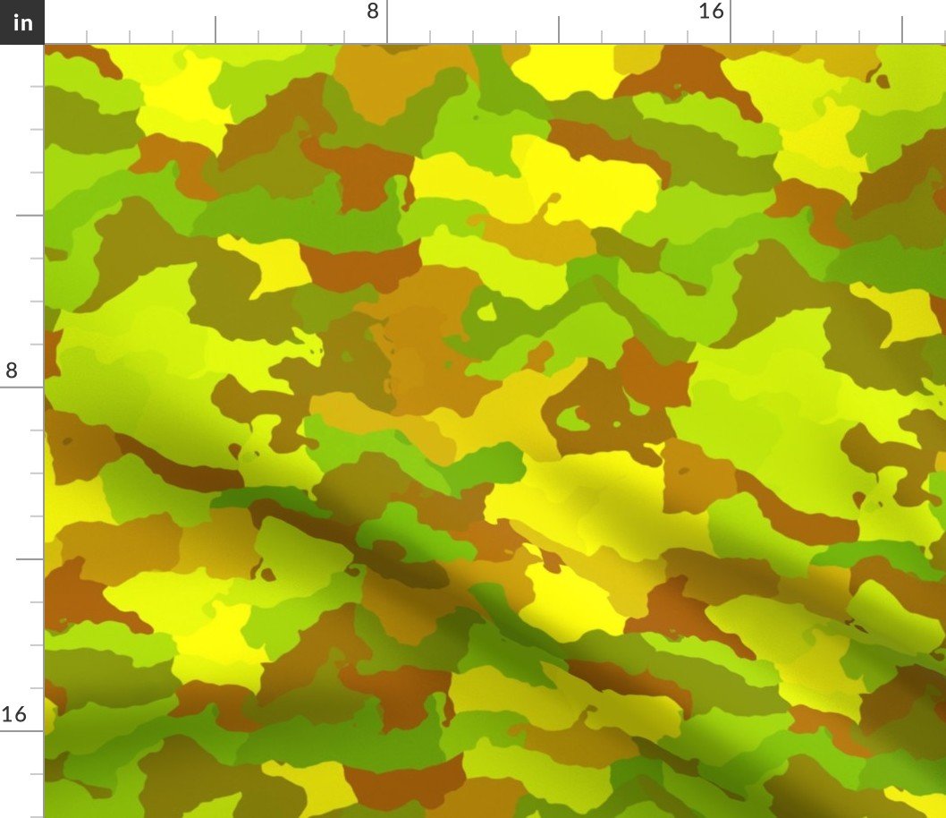 Small Yellow and Green Tropical Rainforest Camo Camouflage Fabric Small Yellow and Green Tropical Rainforest Camo Camouflage Fabric