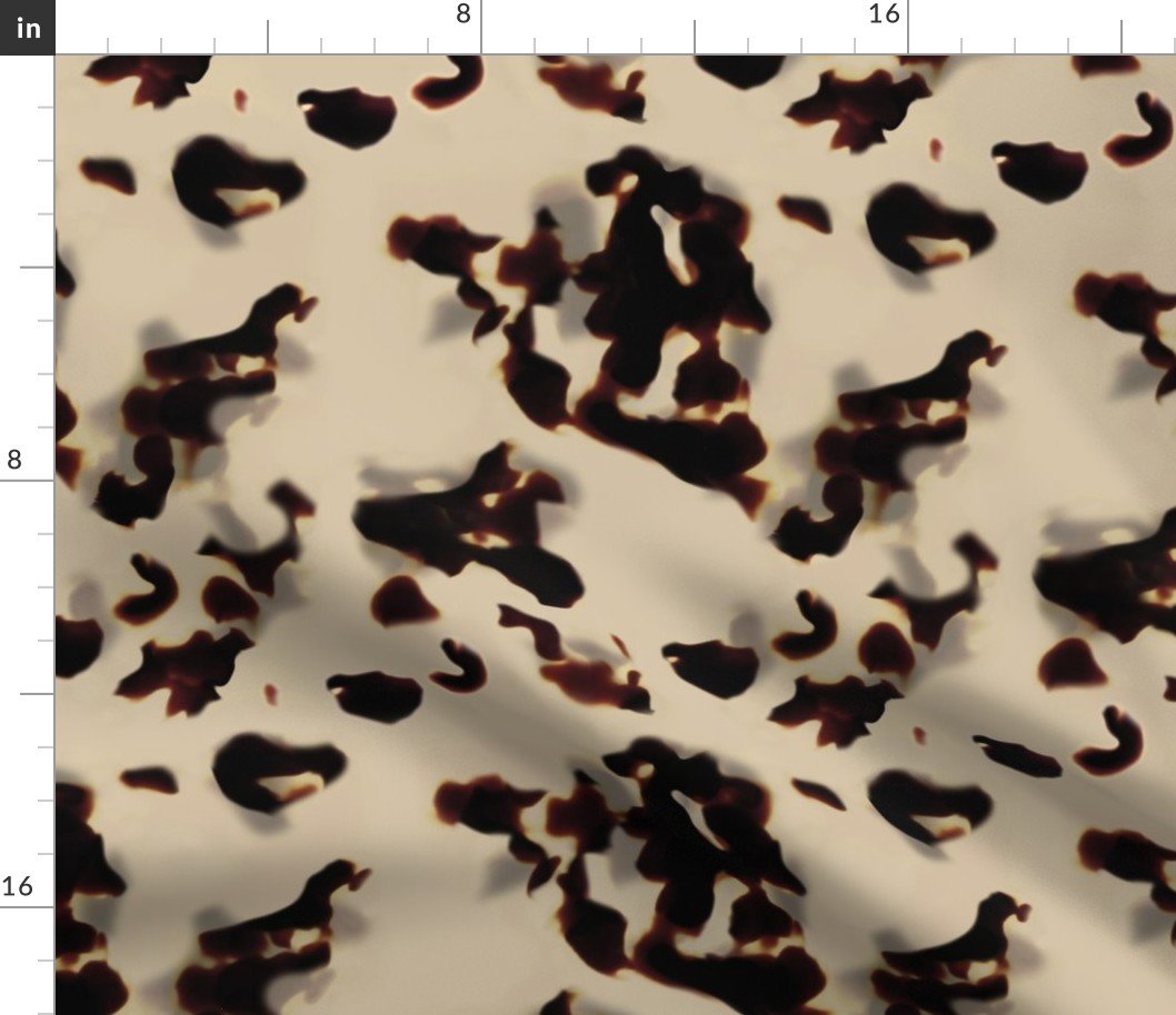 Smaller Ivory and Brown Tortoiseshell Seamless Repeat Pattern Fabric