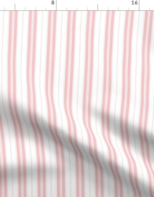Strawberry Cream Pink and White Autumn Winter 2022 2023 Color Trend Mattress Ticking Fabric