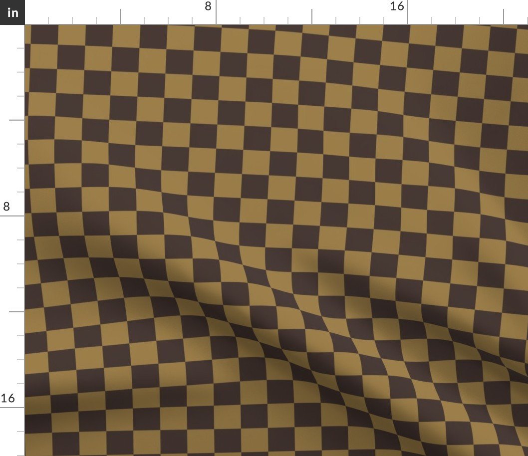 Tan and Chocolate Checkerboard Fabric Tan and Chocolate Checkerboard Fabric