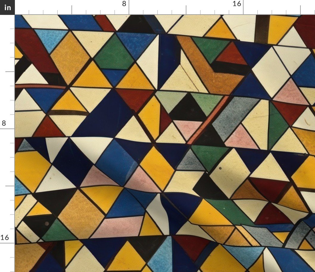 Theo van Doesburg Gouache on Board Pattern Fabric Theo van Doesburg Gouache on Board Pattern Fabric