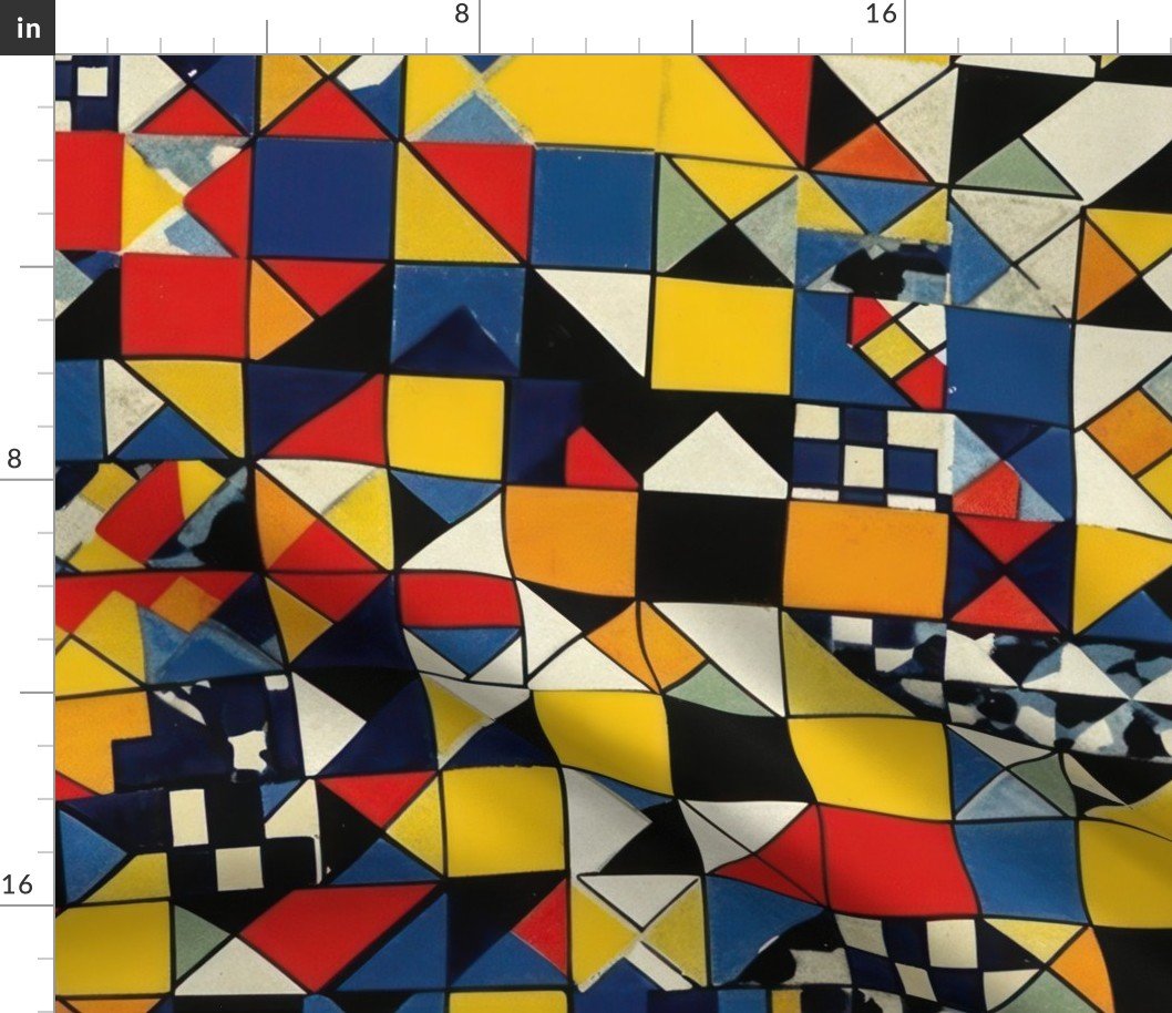 Theo van Doesburg Gouache on Board Pattern Fabric Theo van Doesburg Gouache on Board Pattern Fabric