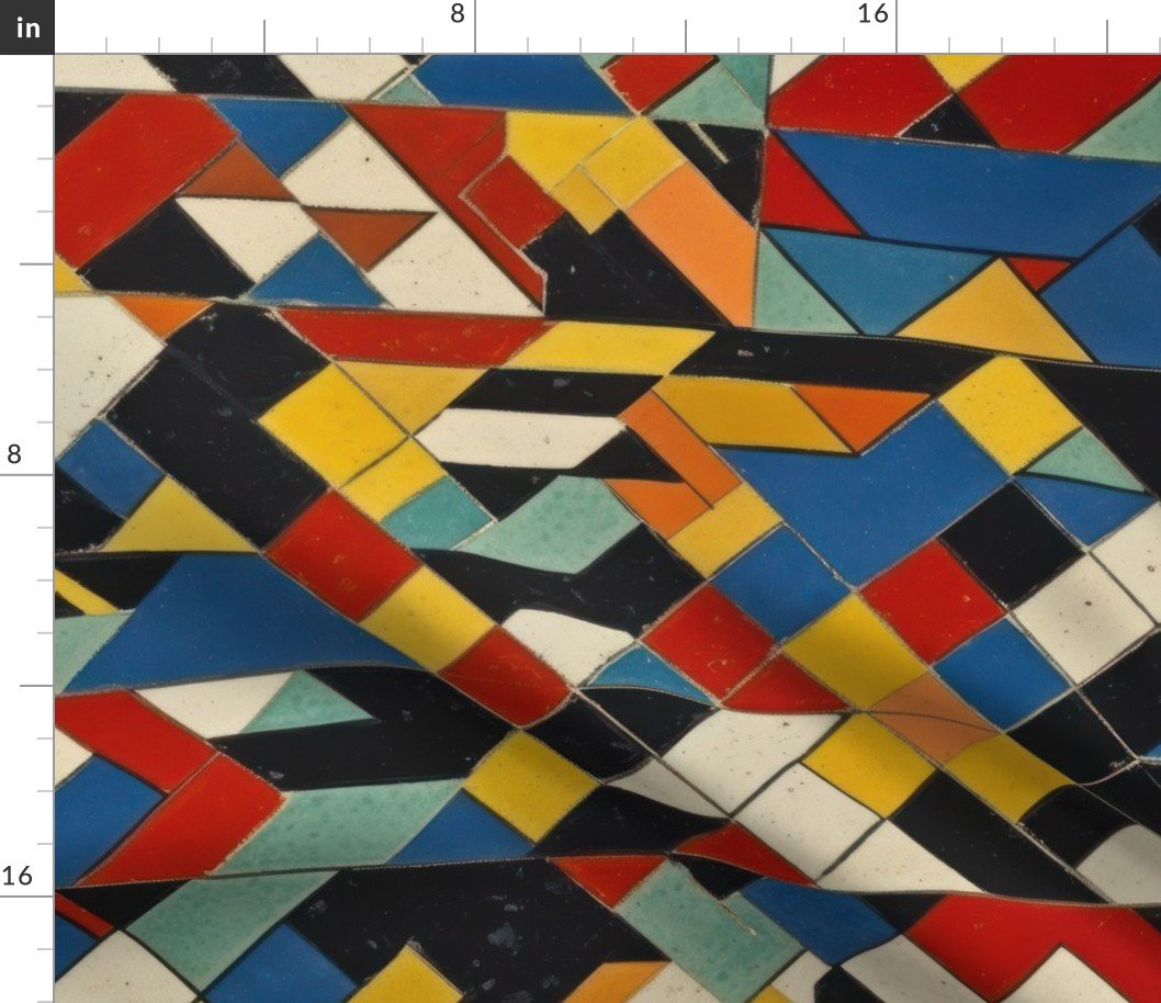 Theo van Doesburg Gouache on Board Pattern Fabric Theo van Doesburg Gouache on Board Pattern Fabric