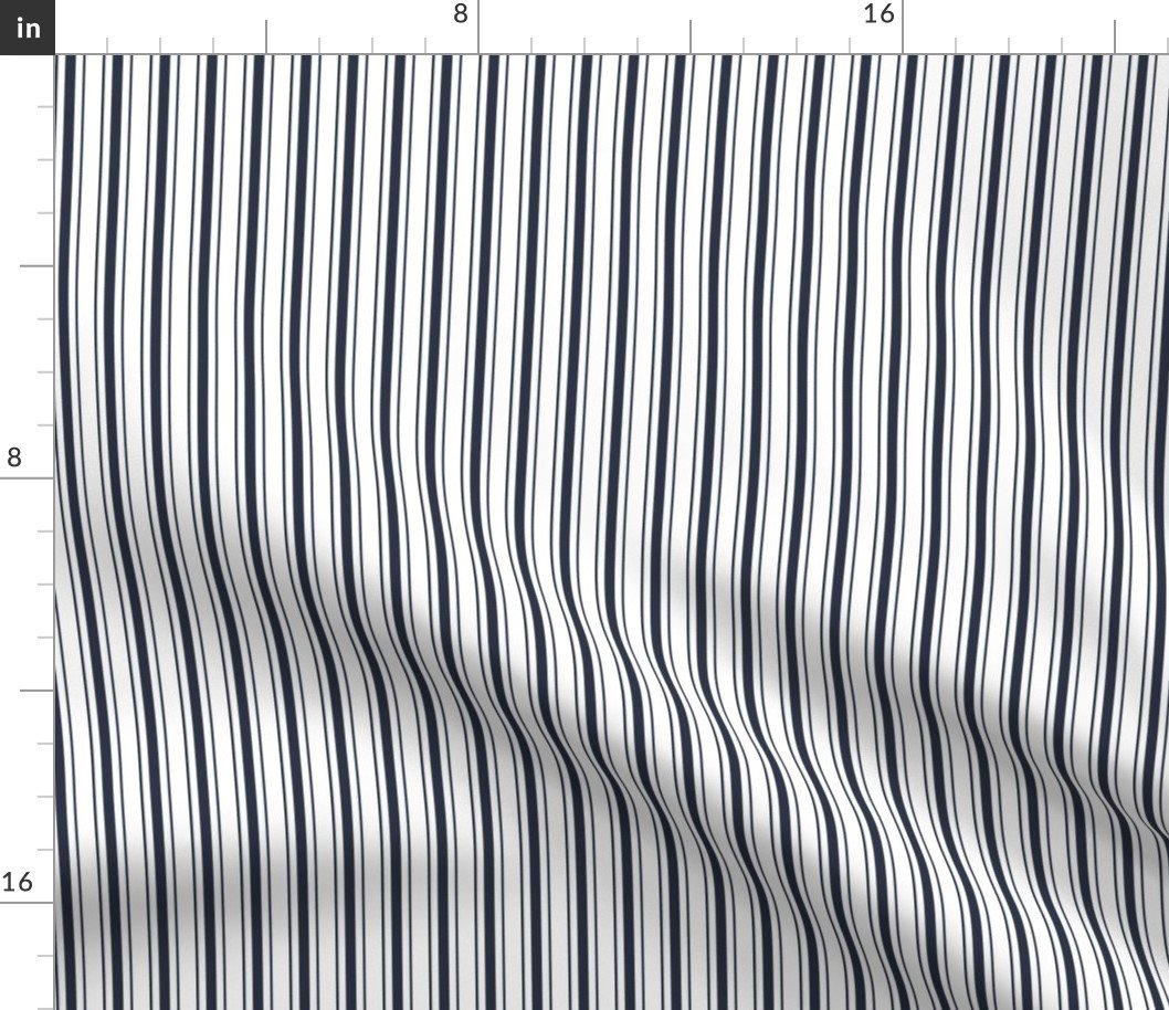 Traditional Micro Navy Blue Vintage Ticking Upholstery Stripes Fabric Traditional Micro Navy Blue Vintage Ticking Upholstery Stripes Fabric