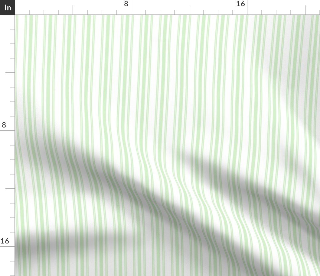 Trendy Large Spearmint Mint Pastel Green French Mattress Ticking Double Stripes Fabric Trendy Large Spearmint Mint Pastel Green French Mattress Ticking Double Stripes Fabric