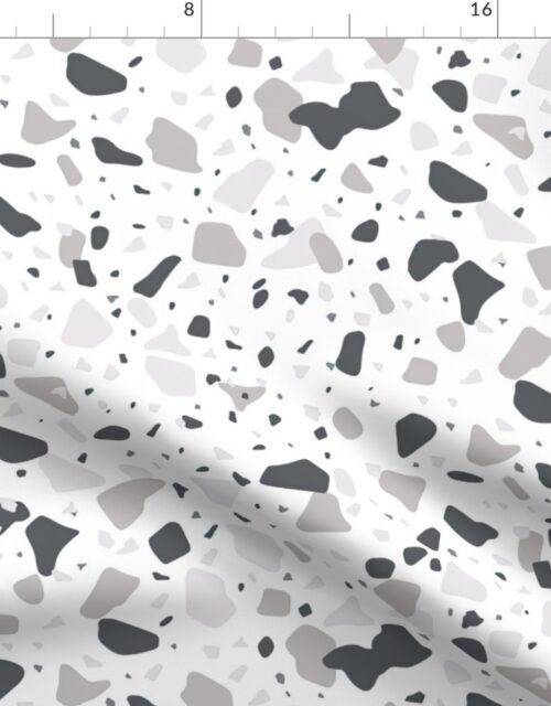 Twilight Blue Marble Chips French Provincial Winter Terazzo Fabric