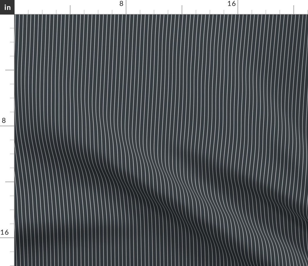 Twilight Blue and White Quarter Inch French Provincial Winter Pin Stripes Fabric Twilight Blue and White Quarter Inch French Provincial Winter Pin Stripes Fabric