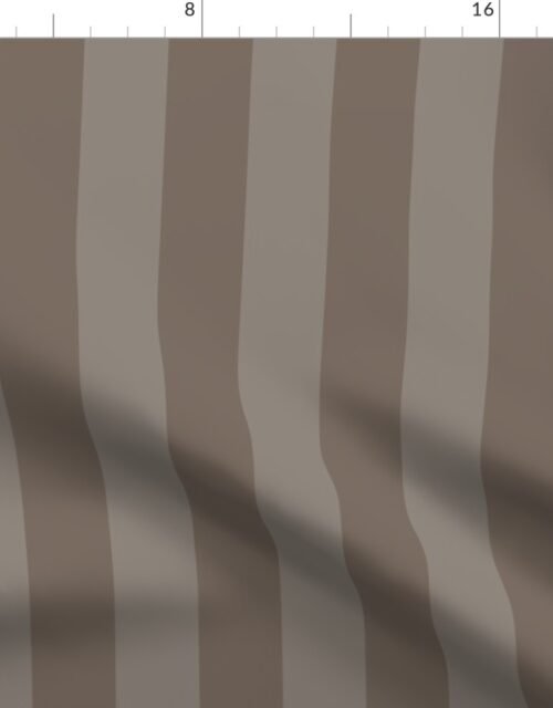 Two-Tone 2 Inch Bark and Faded Bark Modern Cabana Upholstery Stripes Fabric