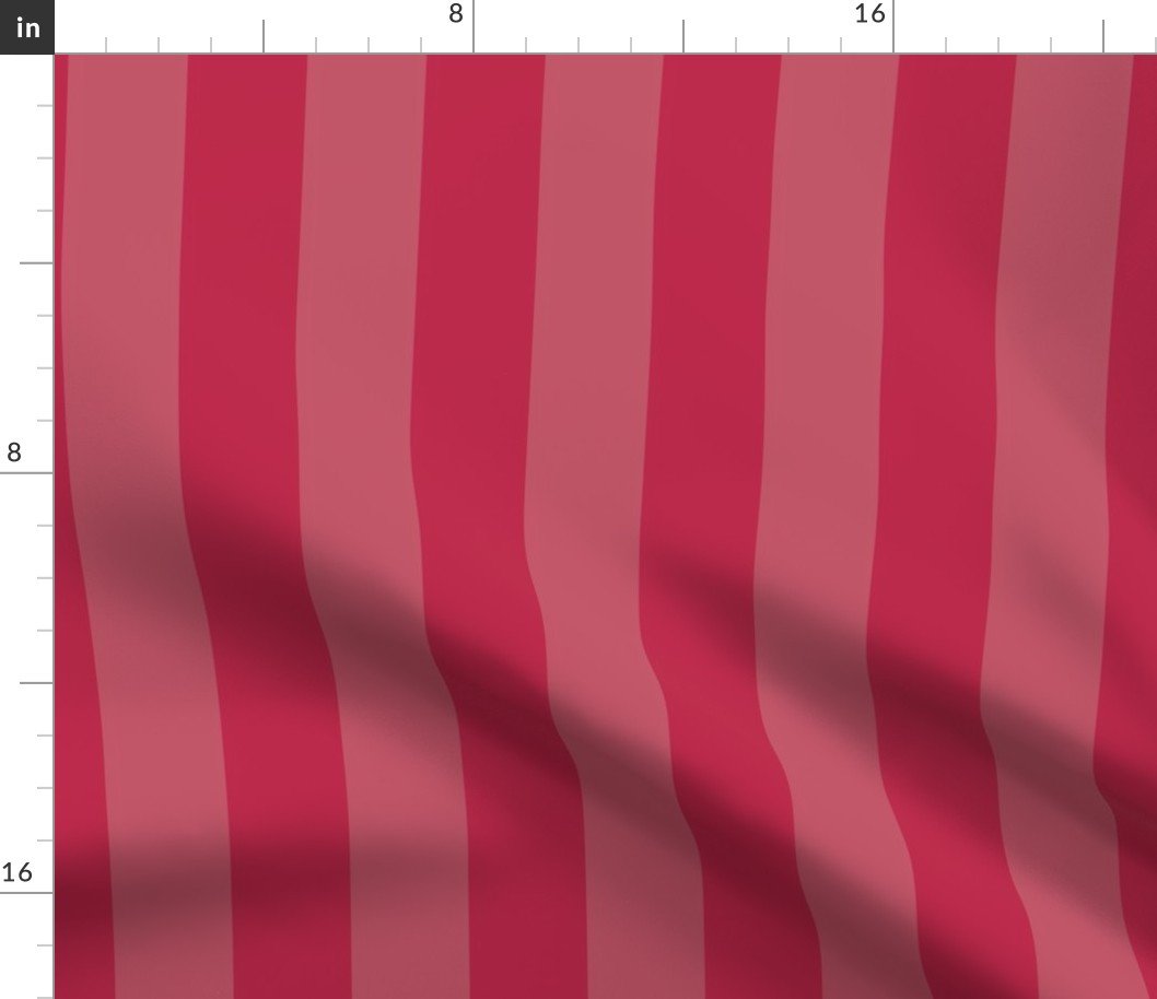 Two-Tone Color of the Year Viva Magenta with Tonal Vertical 2 inch Cabana Stripes Fabric Two-Tone Color of the Year Viva Magenta with Tonal Vertical 2 inch Cabana Stripes Fabric