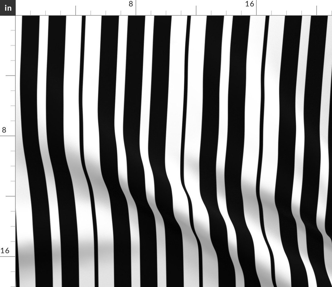 Vertical Lifesize Piano Stripe Black and White Fabric Vertical Lifesize Piano Stripe Black and White Fabric