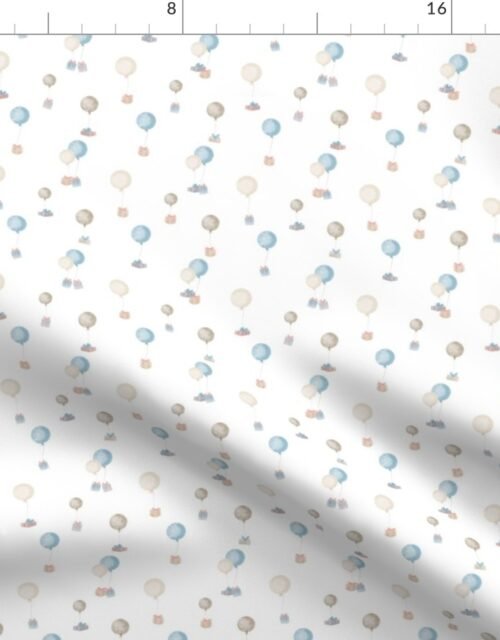 Watercolor Small Balloons Carrying Gift Boxes Fabric