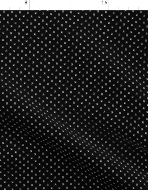 Wednesday Black and White Floral Ditzy Dress Fabric