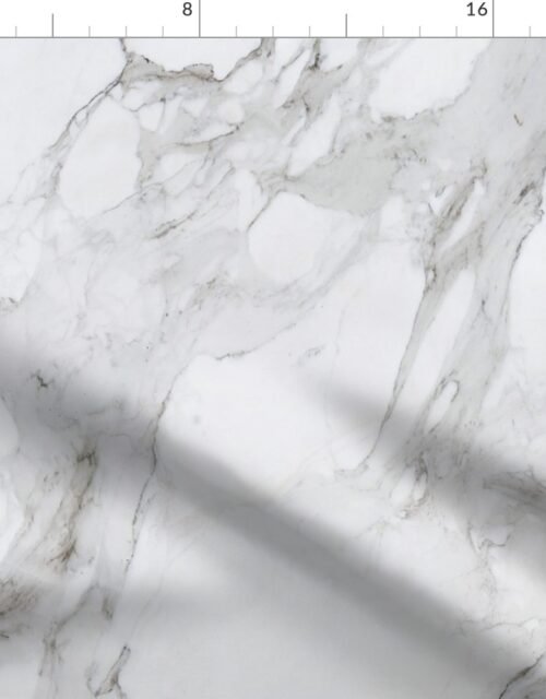 White Natural Marble  - Natural Grey Veined Stone Fabric