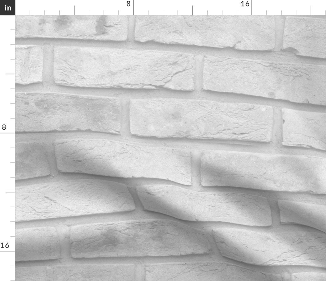 White Washed Brick Wall in Realistic Photo-Effect Life Size Fabric White Washed Brick Wall in Realistic Photo-Effect Life Size Fabric