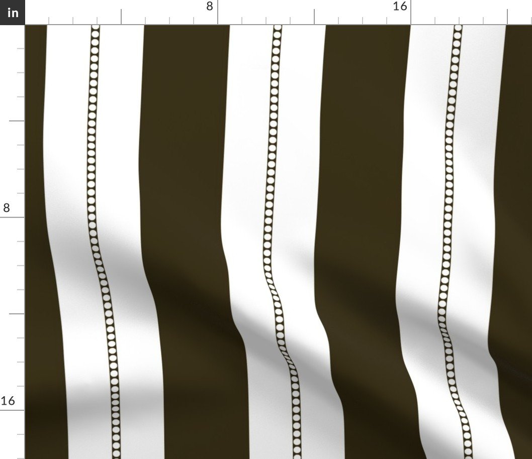 White and Cocoa Brown Cabana Beach Bubble Stripes Fabric White and Cocoa Brown Cabana Beach Bubble Stripes Fabric