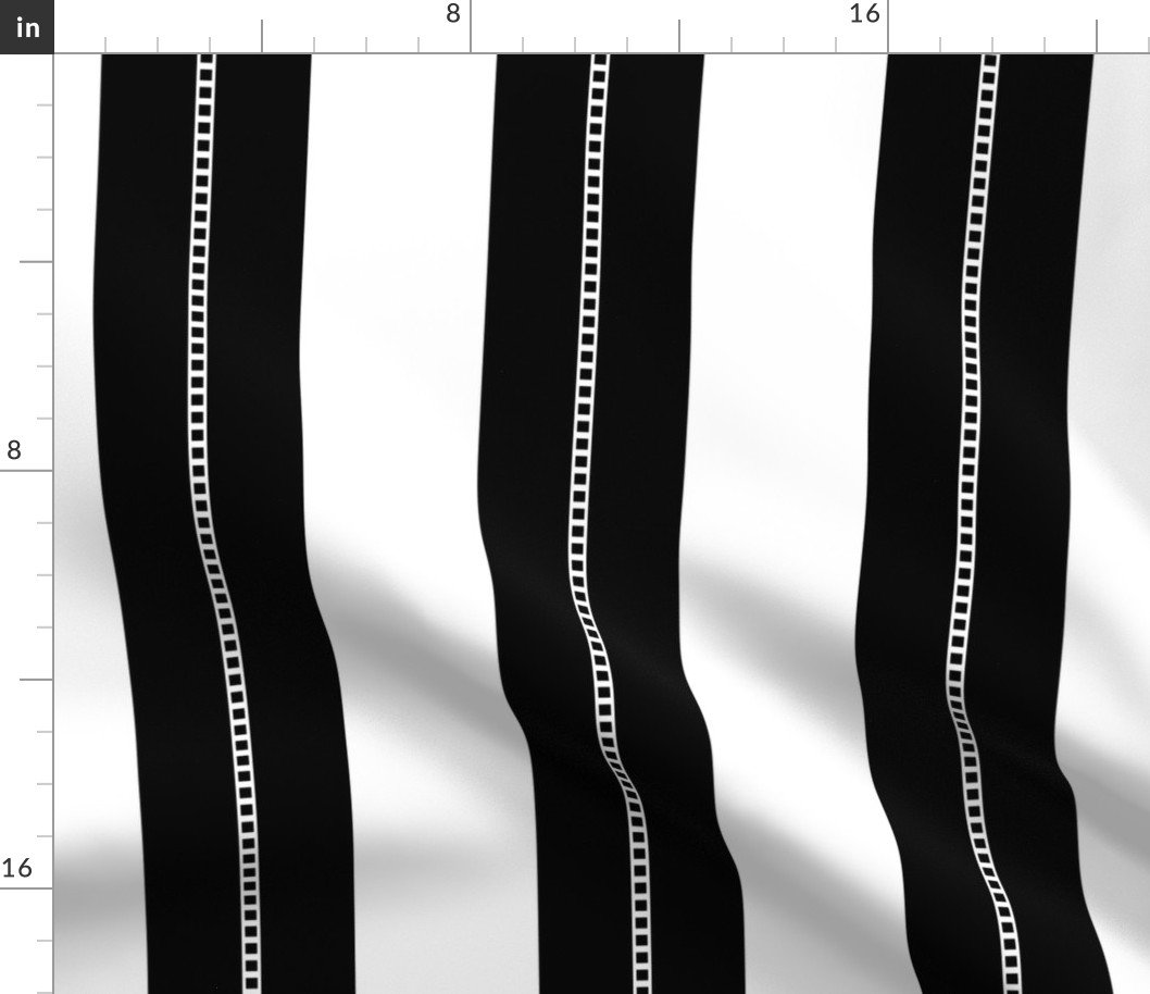 White and Jet Black Cabana Beach Perforated Stripes Fabric White and Jet Black Cabana Beach Perforated Stripes Fabric