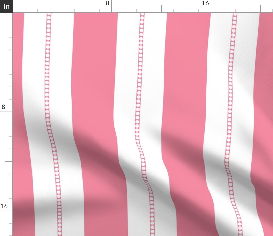 White and Shell Pink Cabana Beach Bubble Stripes Fabric White and Shell Pink Cabana Beach Bubble Stripes Fabric