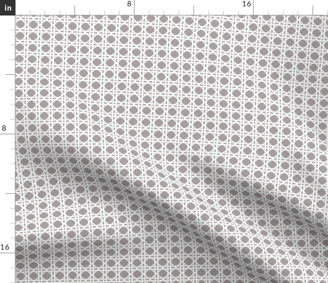 White on Fawn Rattan Caning Pattern Fabric White on Fawn Rattan Caning Pattern Fabric