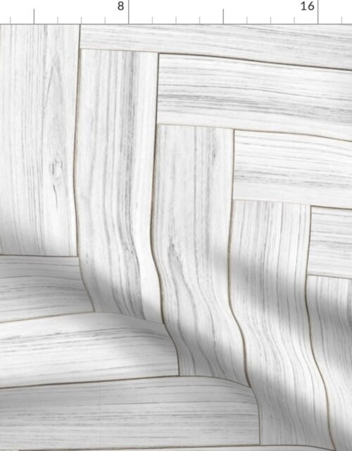 Whitewashed Geometric Herringbone 3 inch Fabric