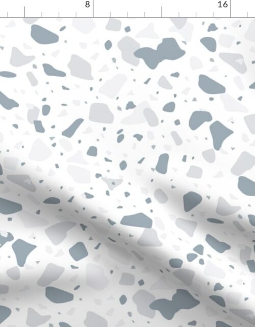 Winter Blue Marble Chips French Provincial Winter Terazzo Fabric