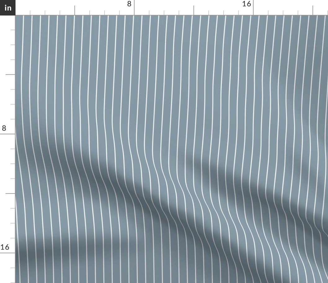 Winter Blue and White Half Inch French Provincial Winter Pin Stripes Fabric Winter Blue and White Half Inch French Provincial Winter Pin Stripes Fabric