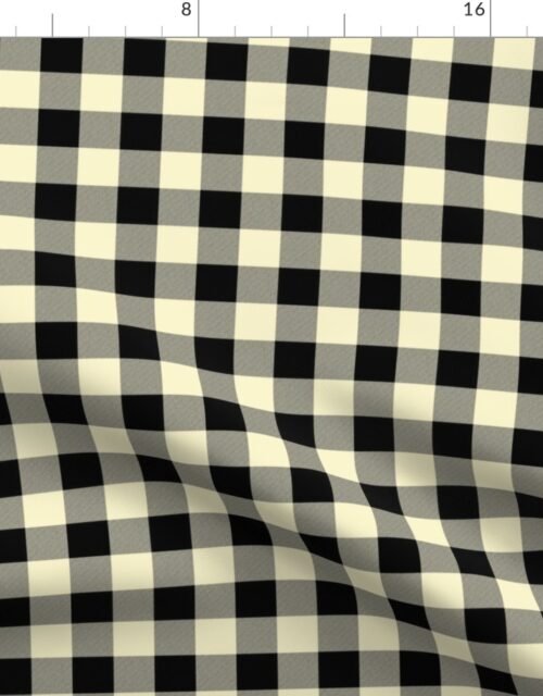 Yellow Gold and Buff  Vintage Christmas Gingham Check Fabric