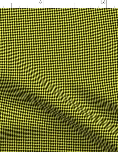 Yellow and Black Houndstooth Chevrons Fabric