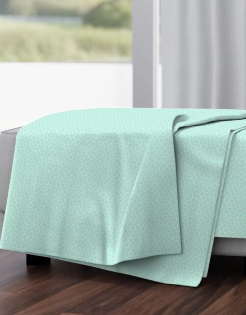Aqua Blue Colored Pastel Easter Eggs Throw Blanket