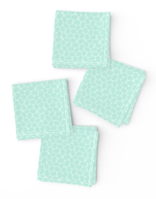 Aqua Blue Colored Pastel Easter Eggs Cocktail Napkins